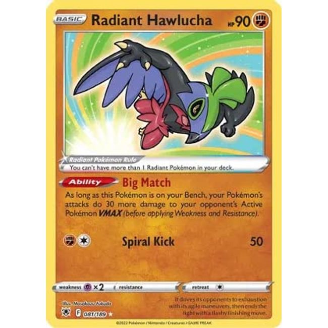 Radiant Hawlucha - 081/189 - Radiant Rare - Sword & Shield - Astral Radiance