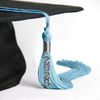 Endea Graduation Single Color Tassel with Silver Stacked Date Drop (Light Blue, 2026)