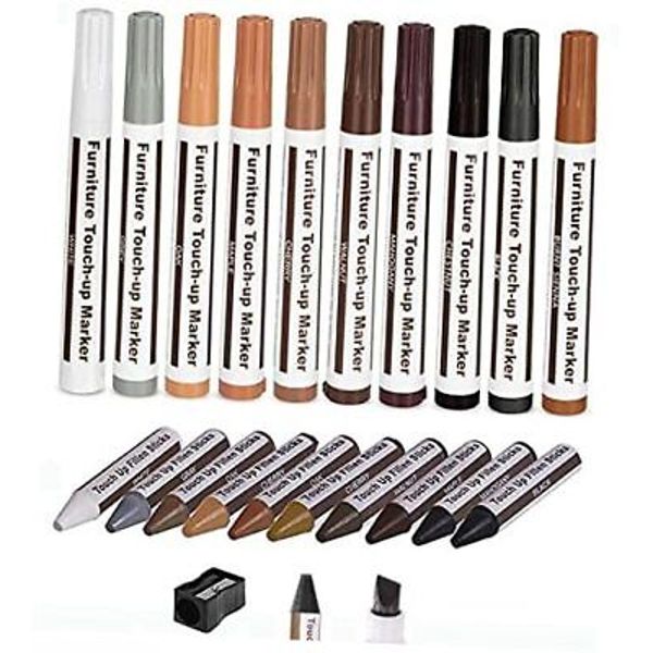 Furniture Markers Touch Up,  21 Pcs Wood Filler Floor Scratch Repair Kits,