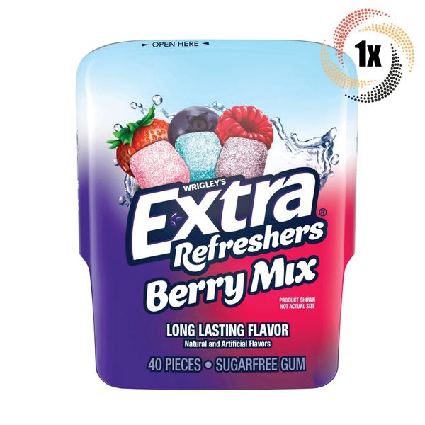1x Bottle Wrigley's Extra Refreshers Berry Mix Gum | 40 Per Bottle | Sugar Free