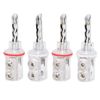 4 Pack 4mm BFA Banana Plug Audio Speaker Double Screw Lock Cable Connector