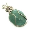 Blue Topaz Gemstone Sterling Silver Wire Wrapped Pendant