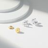 Fomissky-sisa Dics Flat Earring Backs, 6 pcs Locking Earring Backs Replacements, White Gold Plated Earring Backs for Studs