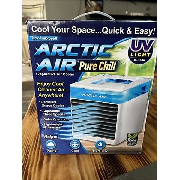 PURE CHILL Arctic Air Evaporative Air Cooler (WHITE) Built In UV Light