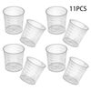 Othmro 30ml Plastic Measuring Cup, 11pcs Measuring Jug Plastic Graduated Beaker for Baking Cooking Kitchen Lab Measure Tool