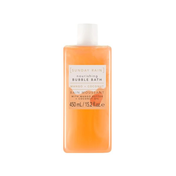 Sunday Rain Nourishing Luxury Uplifting Tropical Bubble Bath with Mango Butter and Coconut Oil, 450ml