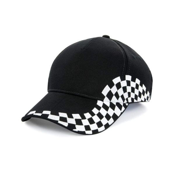 Beechfield Unisex B159.BLK Grand Prix Cap - Black, One Size