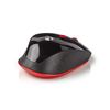 Nedis Wireless Mouse 1600 dpi 6 Buttons for PC & Laptop, Black & Red