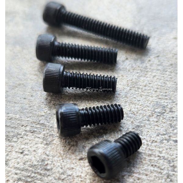 100 Tattoo Machine 8-32 Black Alloy Hex Cap Screws, Sockethead Screw Kit Forward