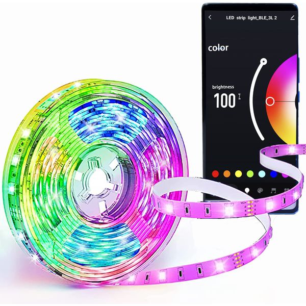 Bz&Rl APP Intelligent Bluetooth 5050 led Lights Strip RGB Colorful USB Waterproof Light Strip Music Sync APP Controlled Bar led Strip Light 5m