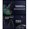 3 pack Baseus USB C Charger Cable 100W PD 5A QC 5.0 Type C Fast Charging USB C
