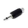 DRUT 1pcs RCA Phono Socket to 3.5mm Mono Jack Plug, Audio Video Adapter (Black Silver)