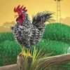 Folkmanis Barred Rock Rooster Hand Puppet, Black, White, Red, Yellow