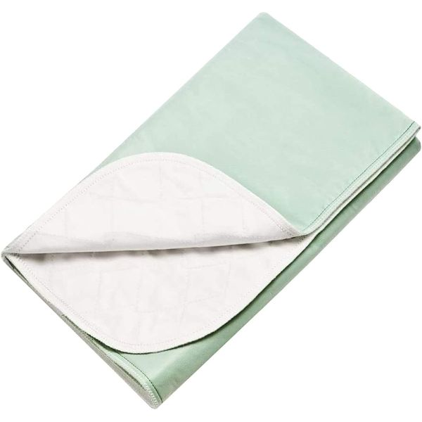 Reusable Bed Underpad - Machine Washable & Dryable, Waterproof, Extra-absorbent, Personal Care & Hospital Rated Under Pad (Green, 34x52)