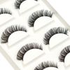 Vivis 5 Pairs False Lashes Russian Eyelashes 3D Strip Natural Short Wispy Thick Fluffy Fake D Curl - 007