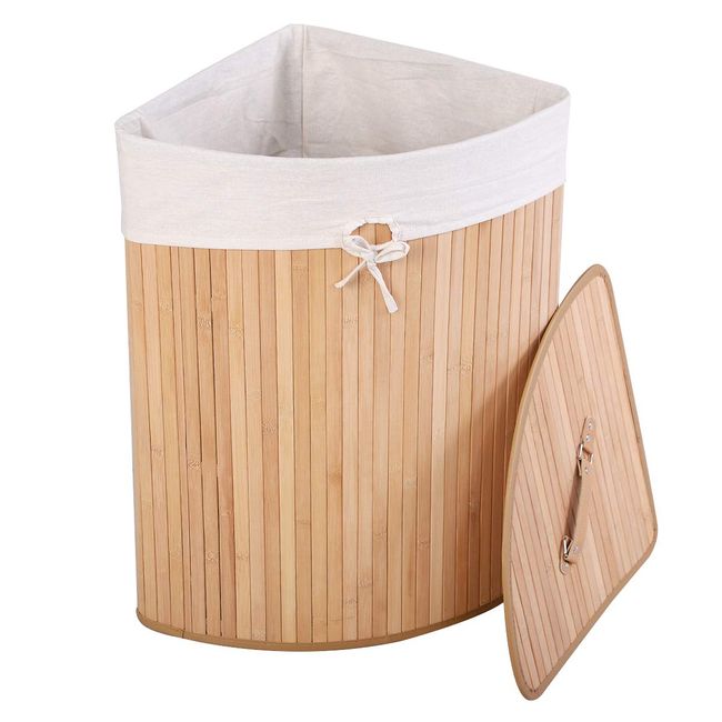 Bamboo Hamper Laundry Storage Bin Clothes Basket Bathroom