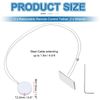 PATIKIL 1.5m / 4.9Ft Retractable Remote Control Tether, 2 Pcs Security Remote Cable Lock Adjustable Cable Leash Length for TV Remote Control Gaming Controller, White (Square Iron Cap)