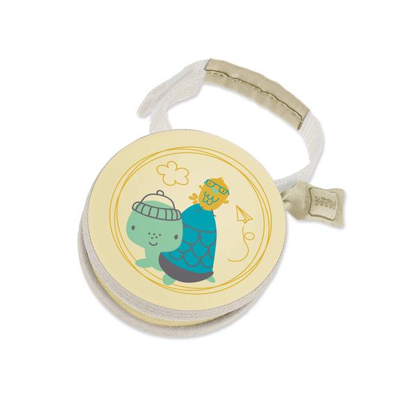 MAM Pod Pacifier Bag Convenient for Storing 2 Pacifiers Pacifier Box with Velcro Fastening for Flexible Attachment, Turtle