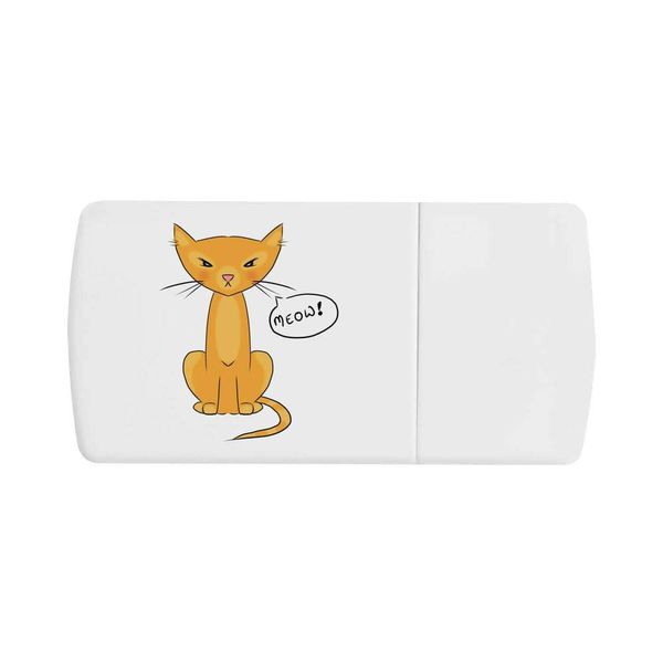 'Cat Says Meow!' Pill Box with Tablet Splitter (PI00029259)