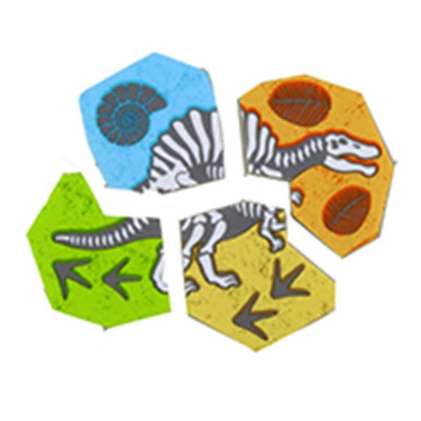 Replacement Parts for Fisher-Price Dinosaur Discovery Playset - GMN42 ~ Includes 4 Dinosaur Fossil Puzzle Pieces