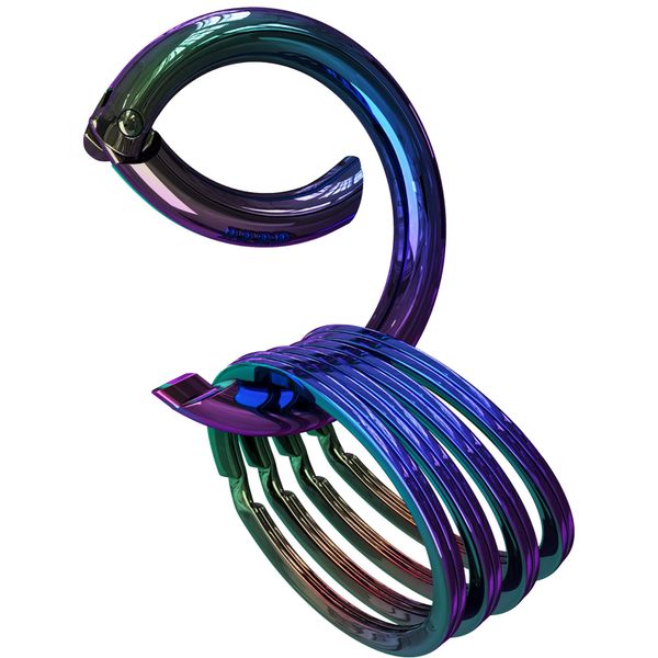 Keychain Kit Circle Carabiner O Ring Set Universal Size Round Strong Key Rings (Rainbow)