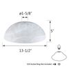 Aspen Creative 23133-11A Etched Alabaster Shade for Medium Base Socket Torchi...