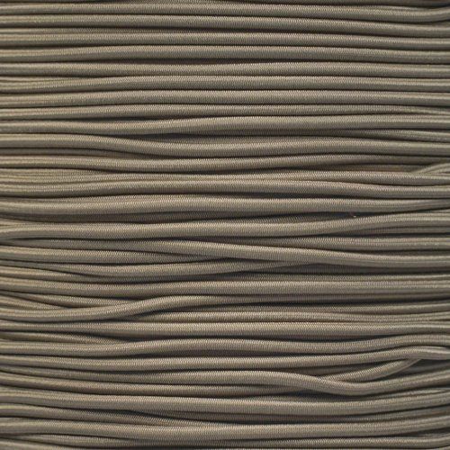 Golberg 1/8 Inch Diameter Shock Cord - Elastic Stretch Rope for Custom Bungee Lengths - (Tan, 25 Feet)