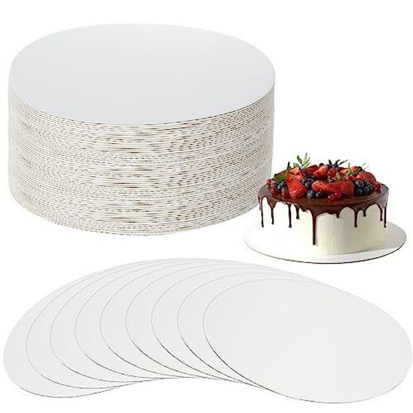 50 Pack Cake Boards Round 12 Inch White Cake Circles Rounds Base 1/25” Thick