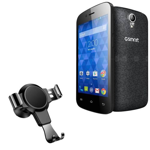 BoxWave Car Mount Compatible with Gigabyte Essence 4 - X-Switch Car Mount, Air Vent Mounted Holder Simple Minimal - Jet Black