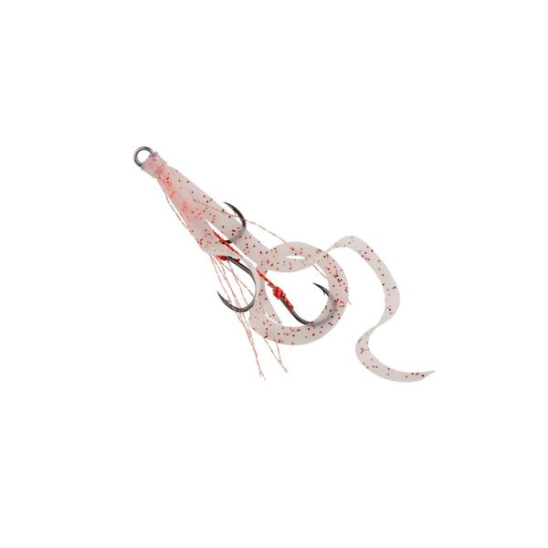 Start Replacement Unit Triple Hook Short Curly M #47 Red Lamé Glow
