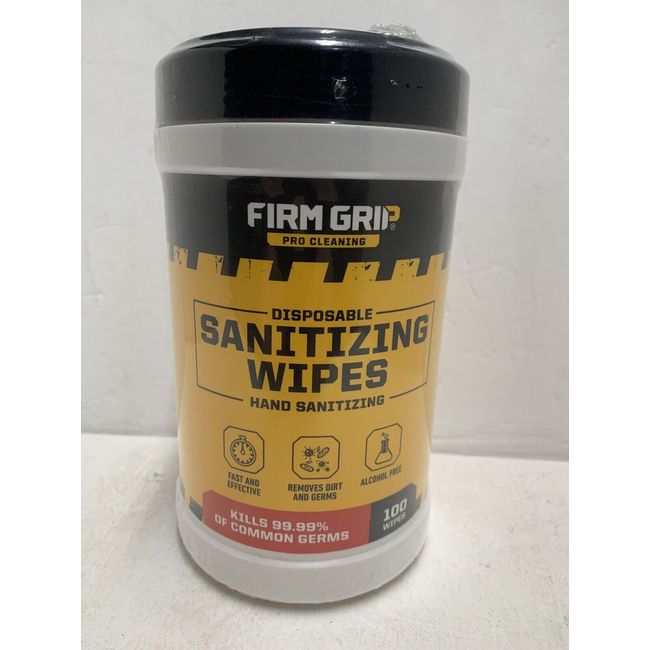 Firm Grip Pro Cleaning Disposable Hand Sanitizing Wipes 2pack (200 Total)  for sale online