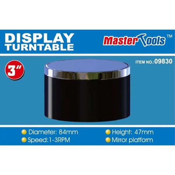 Trumpeter TRU09830 Turntable Display-84mm x 47mm Display Case, Clear