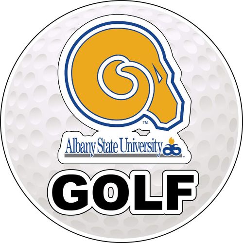 Albany State University 4-Inch Round Golf Ball Vinyl Decal Sticker Officially Licensed Collegiate Product