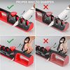 Belle Vous Kitchen Knife Sharpener - Manual Knife Sharpener for Kitchen Knives & Scissors - 6 Adjustable Angles - Pro Edge Knife & Scissor Sharpener