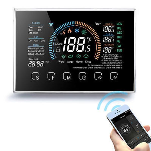 Smart Thermostat With Touchscreen WiFi Smart Heat Pump Thermostat APP WiFi I7G4