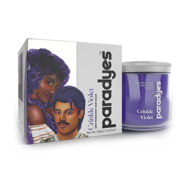 Paradyes Semi-Permanent Ammonia Violet Hair Color jar only 120gm AND Bleach 30ml