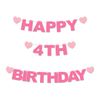 Happy 4th Birthday Customisable Recyclable Card Party Bunting