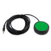 One Button Switch Wired to 3.5mm Plug (2.5, Green) Twelve Foot (3.6m) Cord