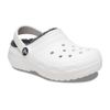 Crocs Kids' Classic Lined Clog Slippers, White, 4 Big Kid
