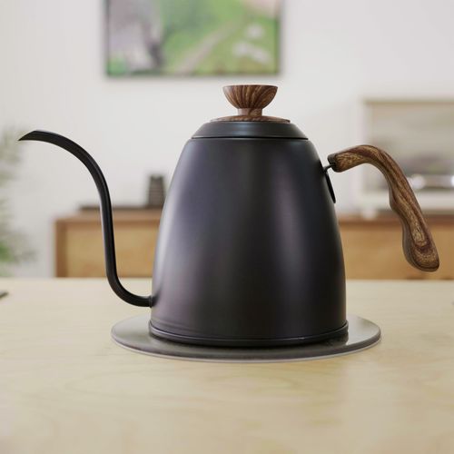 Pour Over Kettle Coffee Maker Water Tea Kettle Top Drip Stainless Steel For Stove Coffee Spout Pots 1.2 Liter 40 fl oz (Black)