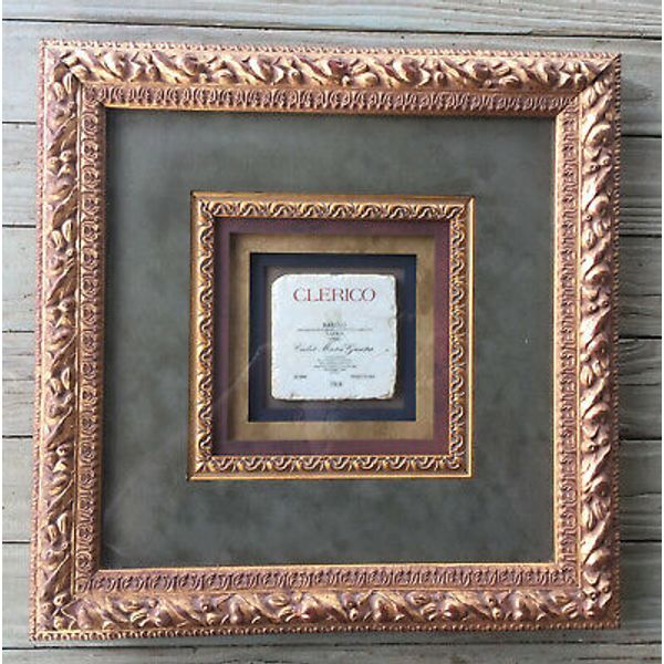 Nicely 1990 Framed Vintage Italian Clerico Red Wine Wall Tile