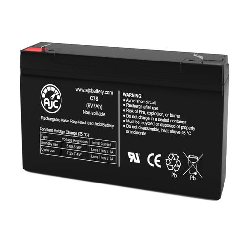 AJC Battery Compatible with Panasonic LC-R067R2P LCR067R2P 6V 7Ah UPS Battery