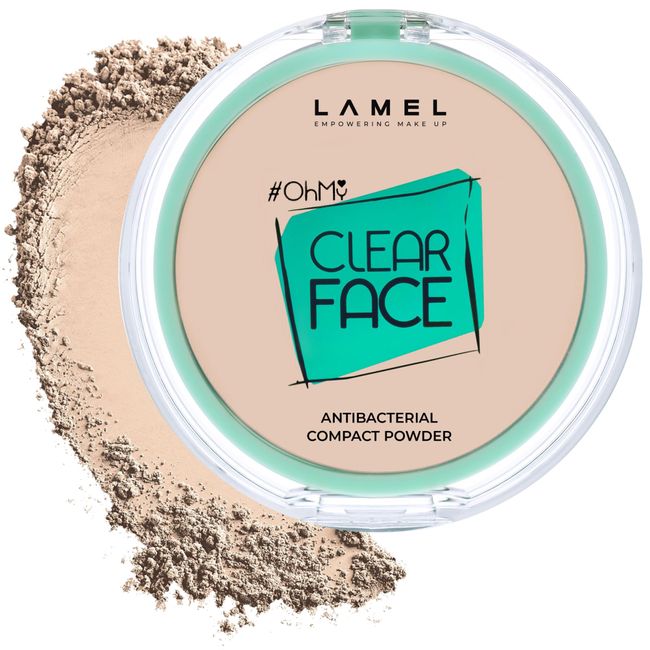 Lamel OhMy Clear Face Powder - Light Natural Coverage & Suet Control - Cruelty Free - Light Natural N.401