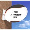 Oval Custom Personalised Protruding Wall Mounted Flange Sign | Hardware Only