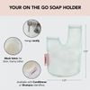 Kitsch Bottle Free Beauty Soap Bar Bag - Soap Savers for Bar Soap & Shampoo Bar Holder | Bar Soap Bag & Bar Soap Pouch for Shower | Shampoo Bar Bag & Mesh Soap Bags | Bag for Soap Bar (Mint)