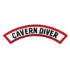CAVERN DIVER CHEVRON - SCUBA DIVING iron-on DIVE PATCH embroidered applique CAVE