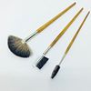 3 Pc Makeup Brush Set Detail Fan Tip Eyeshadow Brush Blue Squirrel T5