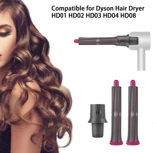 DianSung 30 mm Long Curler Attachment for Dyson Airwrap Styler Hair Dryer, Curler Hair Tool Set with Adapter Accessories for Multiple Hair Styles