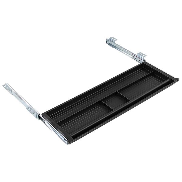 Mount-It! Under Desk Pencil Drawer - Slide Out Under Desk Tray for Storage of Pen, Pencil and Other Office Essentials, 21.2 Inch Wide, Black