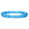 Hemasa Multicolor Cat Eye Stretchable Bracelet with Heart Charm Blue